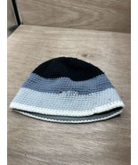 Burton Snowboards Wool Beanie Gray Black White Knit - $13.57 CAD