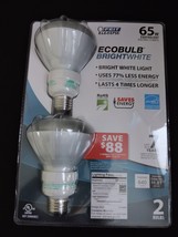 Feit Electric Light Bulbs 2 Pack 65W Equivalent uses 15 Watts Bright White - £15.97 GBP