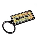 BEVERLY HILLS California Enamel  Souvenir Keyring Keychain EUC - €6,01 EUR