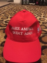 Adult Red White Baseball Cap Hat Donald Trump Make America Great Again - £25.81 GBP