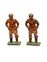 Pirate Soldier 1930&#39;s w/ Sword Cast Iron 2.75 inch Tall Vintage Set of 2 - £20.48 GBP