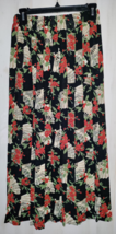 Excellent Womens Susan Bristol Fans &amp; Floral Pull On Pleated Skirt Size 6 Usa - £19.84 GBP