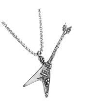 Men&#39;s Stainless Steel Retro Electric Guitar - £42.15 GBP