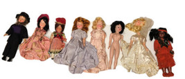 Lot Of 8 Vintage Unique &amp; Odd Unmarked Dolls Including Bearded Woman - £13.46 GBP