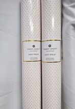 2 Rolls Sugar Paper Rose Tiny Dot On White Gift Wrap 30 Sq Ft Each image 2