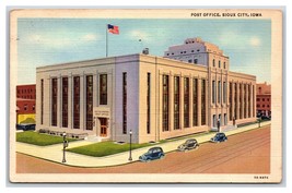 Post Office Sioux City Iowa IA Linen Postcard F21 - £1.52 GBP