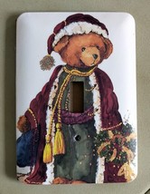 SWITCHPLATE GALLERY Decoupage Holiday Bear Single Gang Light Switch Plat... - £11.62 GBP