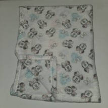 Disney Baby Minnie Mouse Fleece Baby Blanket Blue Pink Purple Polka Dots - £19.42 GBP