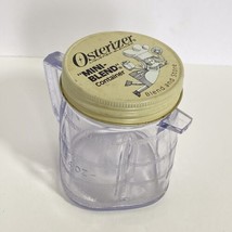 Vintage 8oz  Osterizer Mini Blend Storage Clear Plastic Jar with Lid Container - £4.80 GBP