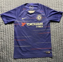 Nike Chelsea FC 2017-2018 Soccer Fútbol Home Jersey Youth Size Medium Blue - $16.00