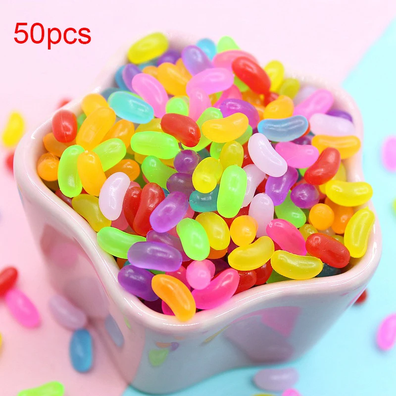 Boxi50pcs/pack Slime Supplies Toy Colorful Soft Candy Charms Accessories - £11.07 GBP