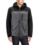 Men&#39;s Water Resistant Softshell Fleece Lined Black Zip Up Hoodie Jacket - $55.16 CAD