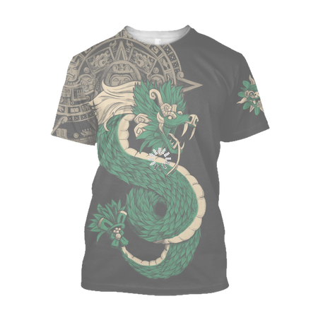 Mexican Aztec Quetzon Mayan Men&#39;s Casual T-shirt Street Fashion Classic ... - $9.99