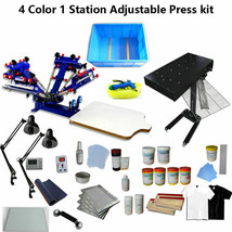 US 4Color 1 Station Screen Printing Full Kit Printer/ Flash Dryer/ Exposure/Tool - £1,015.15 GBP