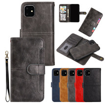  For iPhone 12 Mini/12 Pro/Max 5G Flip Leather Removable Wallet Stand Case Cover - £46.57 GBP