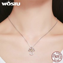 WOSTU 2019 New Arrival 925 Sterling Silver Guardian Angel Chokers Necklaces for  - £20.71 GBP