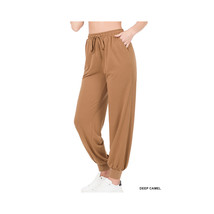 Womens Sweatpants French Terry   Relaxed Fit pockets elastic waist draw ... - £22.37 GBP