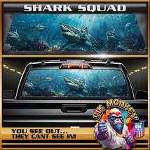 Shark Squad - Truck Back Window Graphics - Customizable - £45.52 GBP+