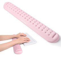 Pink Superfine Memory Foam Keyboard Wrist Rest Soft Gel Ergonomic Wrist Support  - £19.17 GBP