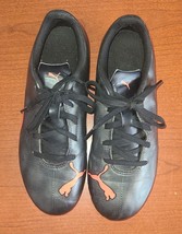 Puma Rapido Men&#39;s Outdoor Soccer Shoes size 6C US Black with Red Cleats. - $29.03