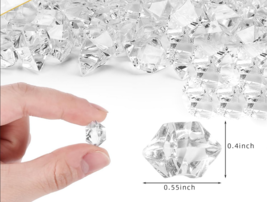 Vase Filler DIY Fake Diamond Ice Rocks Props Clear Acrylic 10mm 1.1 lb H... - $8.00
