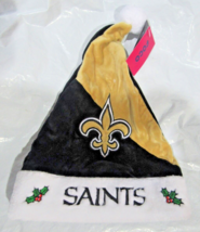 NFL New Orleans Saints Season Spirit Gold &amp; Black Basic Santa Hat by FOCO - £22.37 GBP