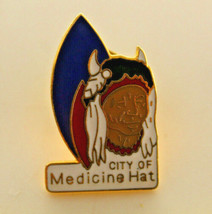 City of Medicine Hat Alberta Canada First Nations Collectible Pin Pinback VTG - £10.46 GBP