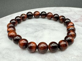 Handcrafted Natural Crystal Bracelet Red Tigers Eye - $13.17
