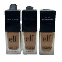 ELF Flawless Satin Foundation 300 Sand Medium Coverage .68 oz. New Lot Of 3 - €25,21 EUR