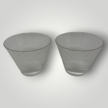 Federal Glass Norse Punch Glasses Set of 2 Two 3” dia x3.5” tall Ribbed - £19.33 GBP