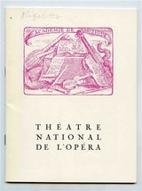 Theatre National De L&#39;Opera Program Rigoletto 1969-70 Season Paris France - £14.20 GBP