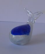 Figurine/Trinket-Hand Blown Glass Whale Figurine - $15.00