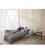 Calvin Klein Etched Rose 3P Queen duvet cover Shams Set Charcoal - $4,736.26 MXN