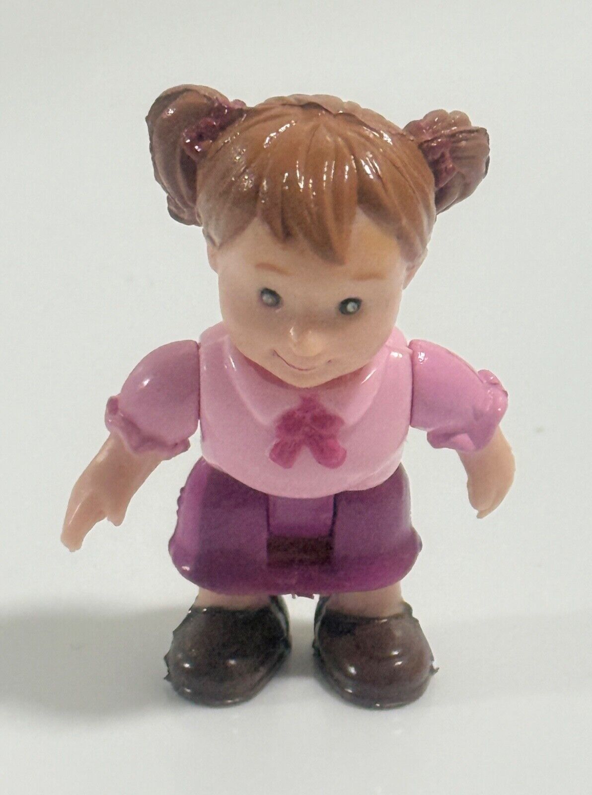 DOLLHOUSE MINIATURE GIRL DAUGHTER DOLL 2.25 inches Keenway Brand Pink Sh... - $3.95