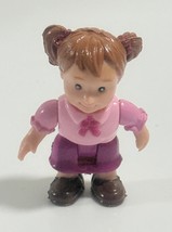 DOLLHOUSE MINIATURE GIRL DAUGHTER DOLL 2.25 inches Keenway Brand Pink Sh... - $3.95