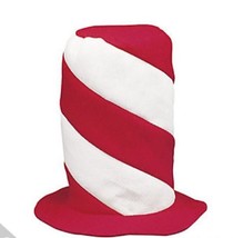 Felt Red &amp; White Swirl Stovepipe Hat - #WS25/319 - £4.78 GBP