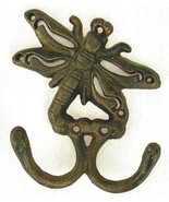 Cast Iron DRAGONFLY Towel Hooks Hat Rack Coat Hook Rustic Ranch-Wall Hanger - €13,69 EUR