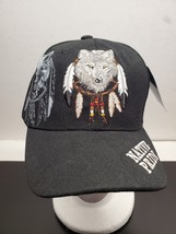 Blue Ocean Native Pride Hat - New with tags - Wolf &amp; Dream Catcher - Adj... - £10.83 GBP