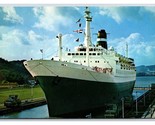SS Statendam Ship Through Panama Canal Panama UNP Chrome Postcard N22 - $3.91