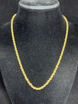 Gold Tone Rope Chain Necklace 18&quot; (2099) - £8.03 GBP