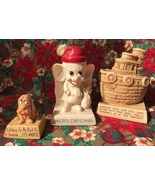 VTG 69-70s LOT OF 3 PAULA WALLACE RUSS BERRIE FIGURINES BANK SHIP MOUSE ... - $66.97 CAD