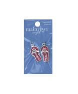Mainstay Crafts ~ Enameled ~ &quot;Flip Flop&quot; ~ &quot;Best Buds&quot; ~ Red Charm - $215.54 MXN