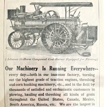 Advance Thresher Coal Powered Farm Plow 1894 Victorian Advertisement DWY1B - £23.91 GBP
