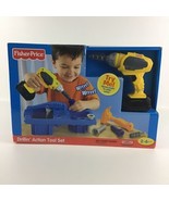 Fisher Price Drillin&#39; Action Tool Set Realistic Sounds Caddy Tools Toy V... - £54.33 GBP