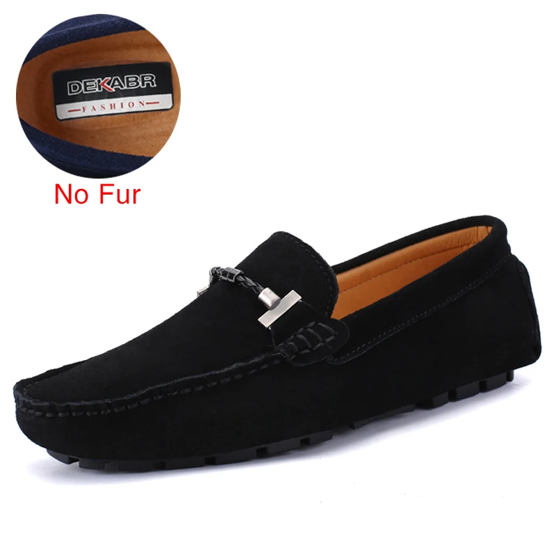 Oafers luxury genuine leather casual shoes comfortable soft driving shoes warm fur plus thumb200
