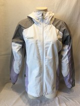 Columbia White Hooded Long Sleeve Girls Cotton Lined Full Zip Jacket Siz... - $19.80