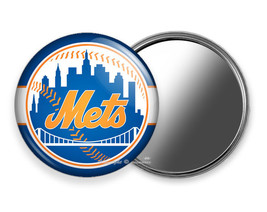 Ny New York Mets Baseball Team Purse Pocket Hand Mirror Mlb Sports Fan Gift Idea - £11.58 GBP+