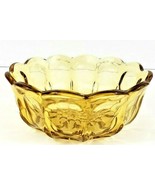 Amber Petal Pattern and Scalloped Rim Bowl W/Starburst 6&quot; x 2 1/2&quot; - £10.26 GBP