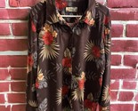 Havana Jacks Café Shirt Mens SIZE XL Hawaiian Tropical Long Sleeve ultra... - $24.74