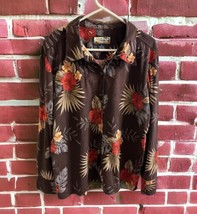 Havana Jacks Café Shirt Mens SIZE XL Hawaiian Tropical Long Sleeve ultra... - $24.74